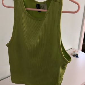 Green crop top size XS fits like a medium